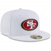 Men's San Francisco 49ers New Era White Omaha 59FIFTY Fitted Hat 3155915